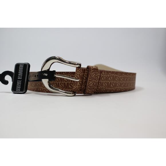 Steve Madden Light Brown and Brown SM Logo Belt Size XL - Picture 2 of 3